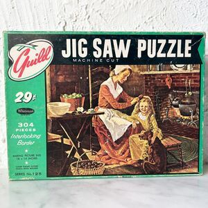 Vintage Guild Jigsaw Puzzle–Whitman No 125 Colonial Family Scene 304 Pc-Complete